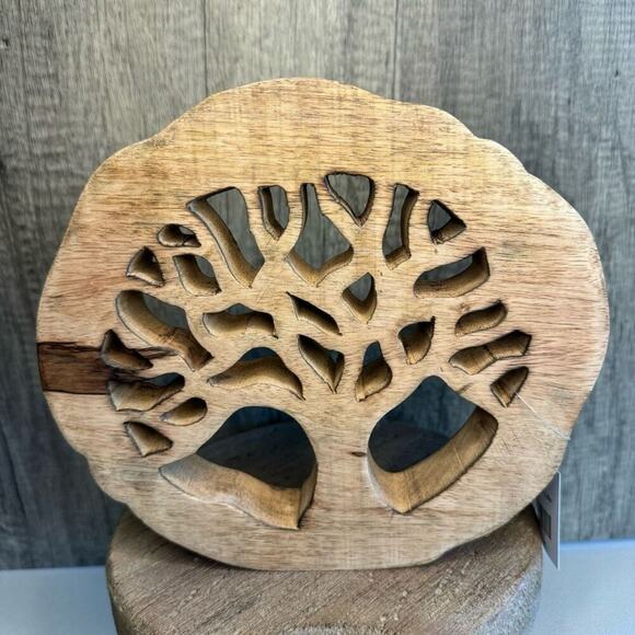 Rustic Tree of Life Home Decor Wood Tree Home Decor Tree Sitter NEW FAST SHIP - Picture 7 of 7